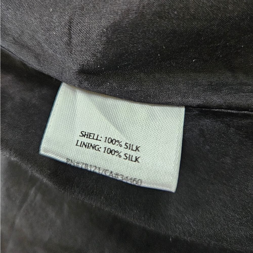 Eileen Fisher 100% Silk Textured Minimalist High Collar Dress Blazer Jacket L - Picture 8 of 8